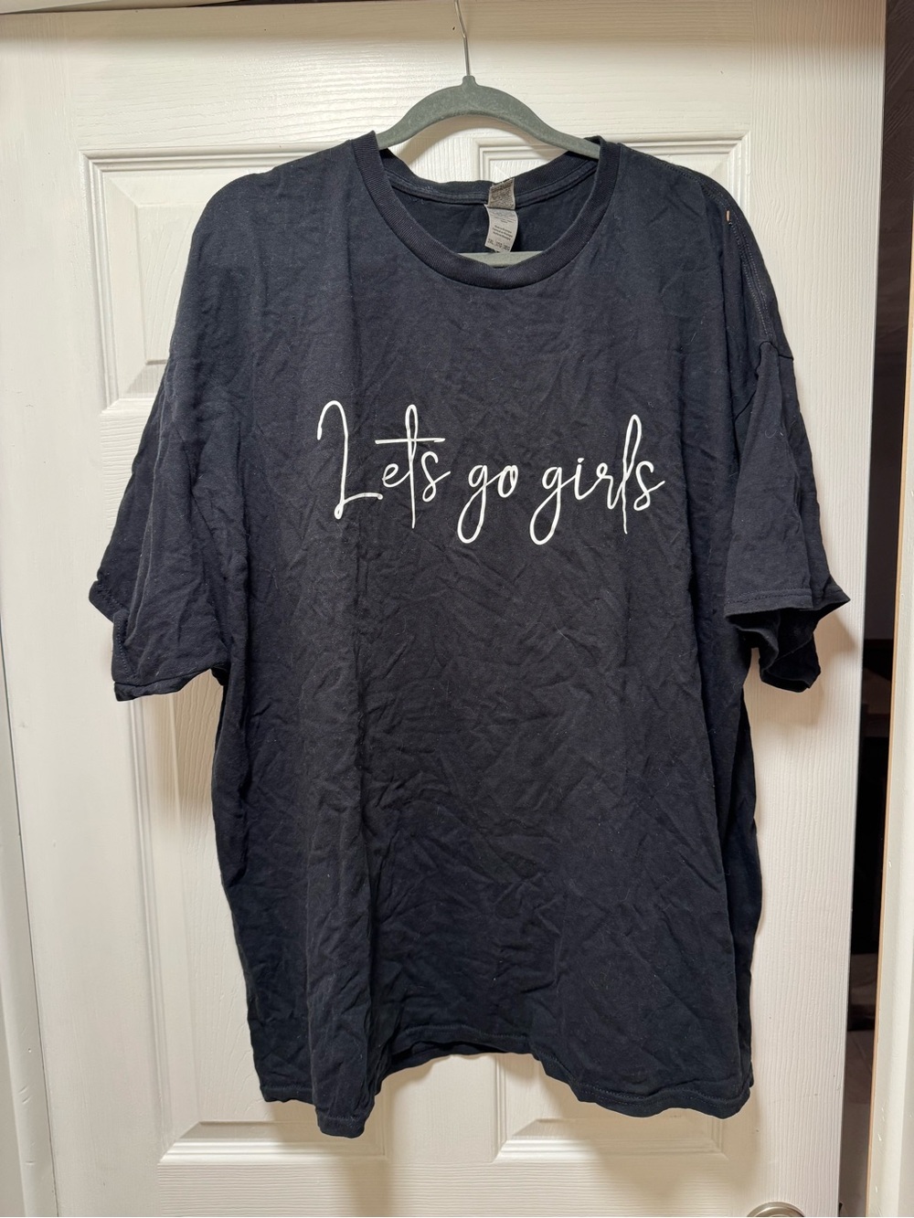 Amazon Black Graphic 'Lets go girls' Short Sleeve Tee
